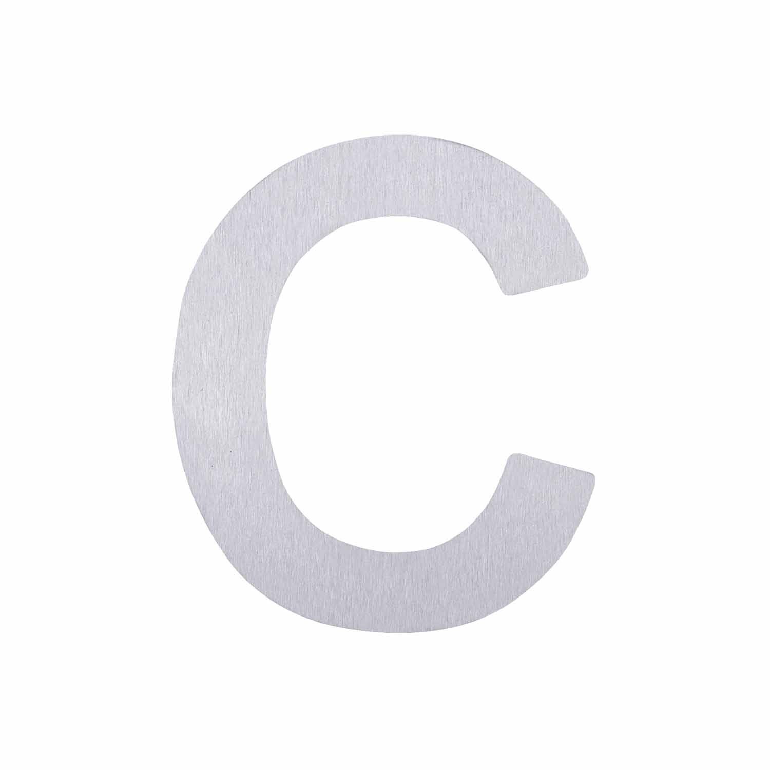 Adhesive Stainless Steel Alphabet #C