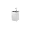 Single Cupboard Laundry Tub with Internal Shelf & Floor 555mm White