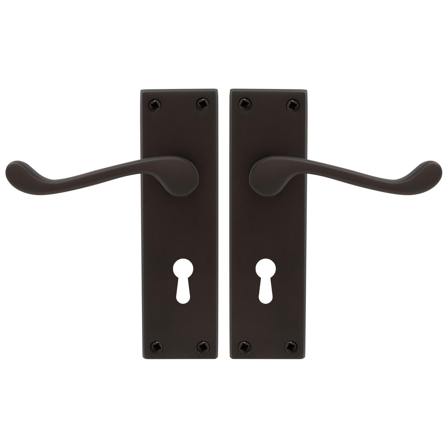 York Square Longplate Standard Keyhole Vintage Bronze