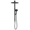 Twin Round Shower Rail  Black