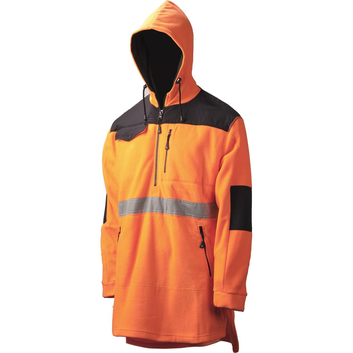 Hi-Viz Fleece Bushshirt XL Orange/Black