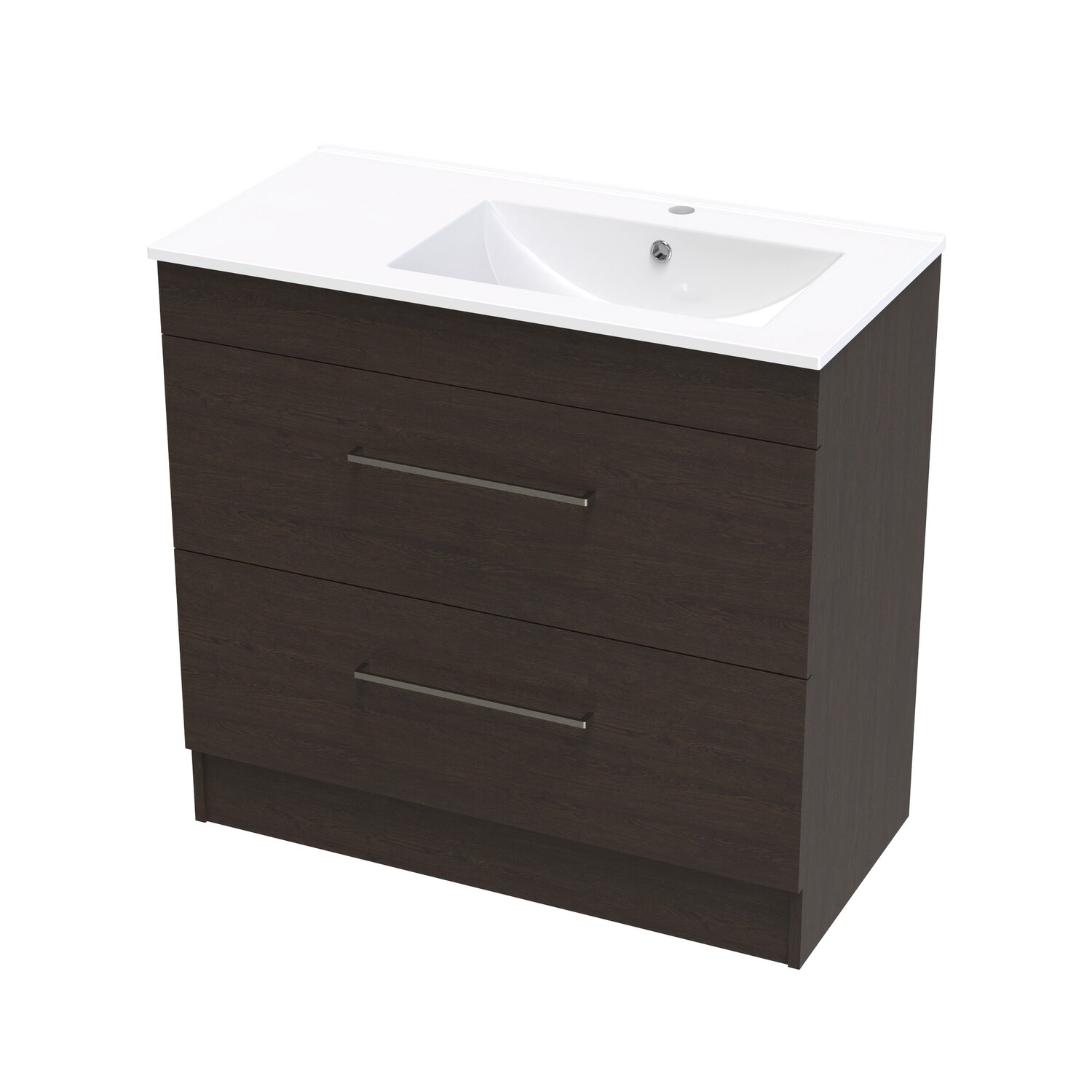 Cashmere Valley 900 Right Hand Bowl Double Drawer Floor Colour