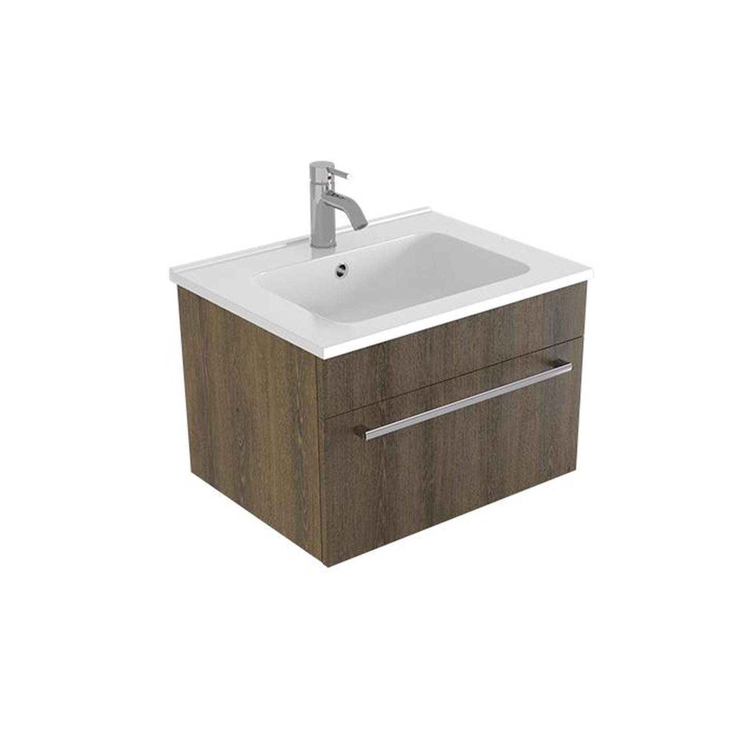 Wall Vanity 600mm Smokey Oak