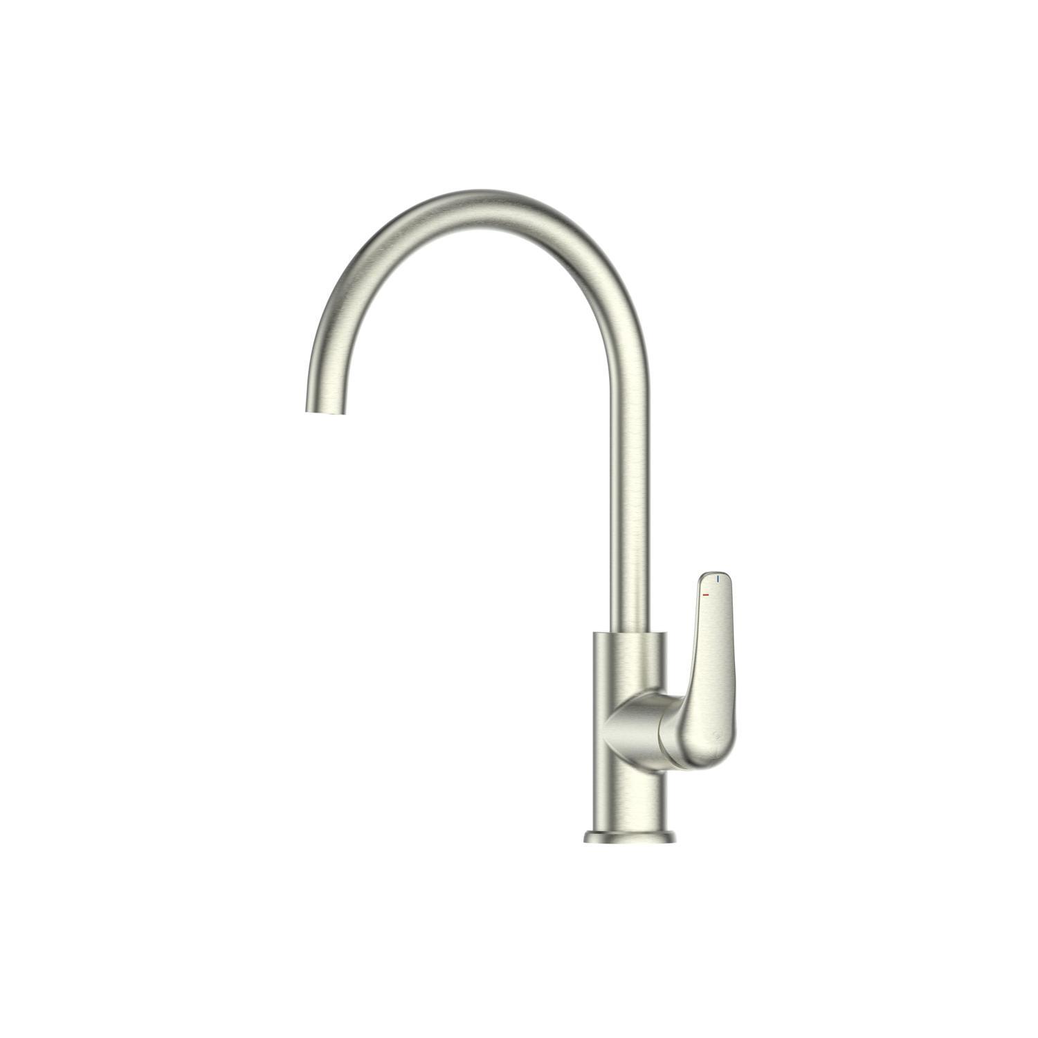 Gooseneck Sink Mixer  Brushed Nickle