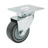 Rubber Swivel Castor  50mm Grey