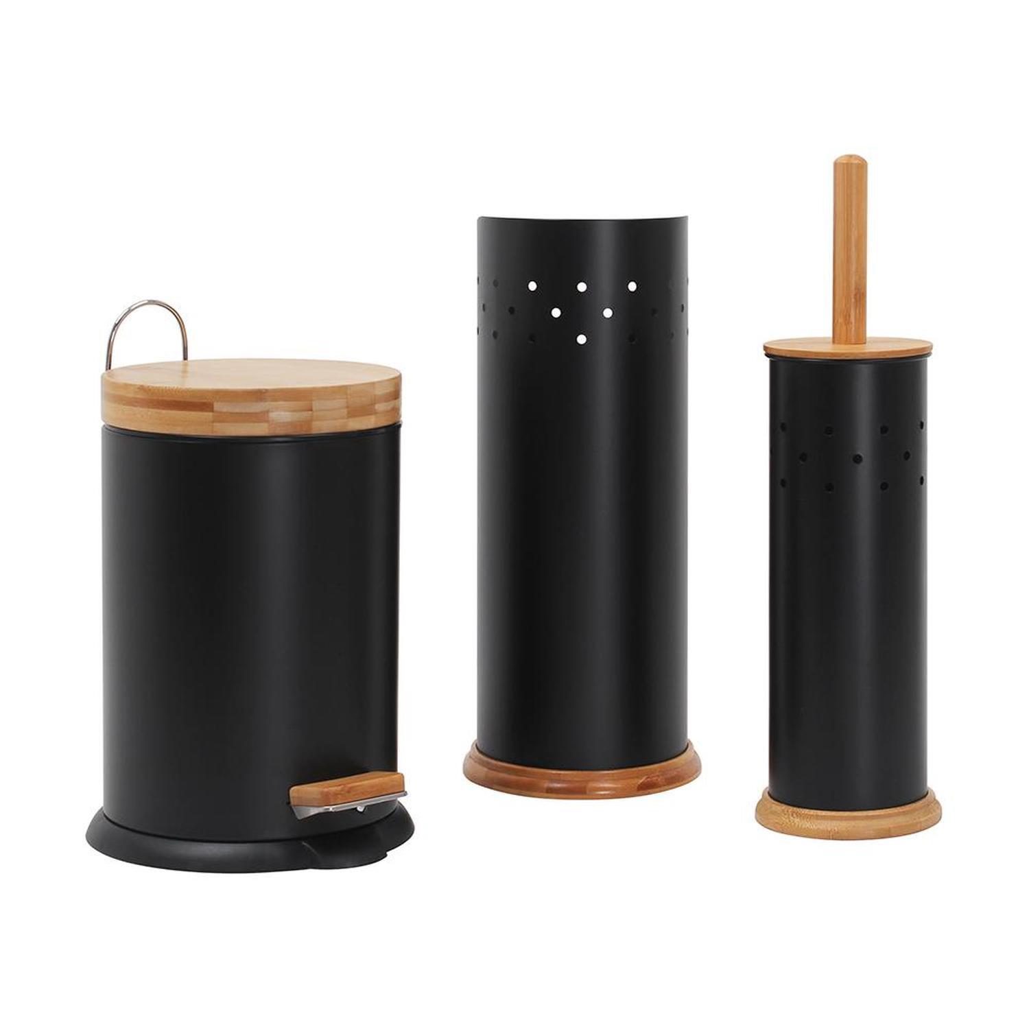 Bathroom Accessories  3 pack Black