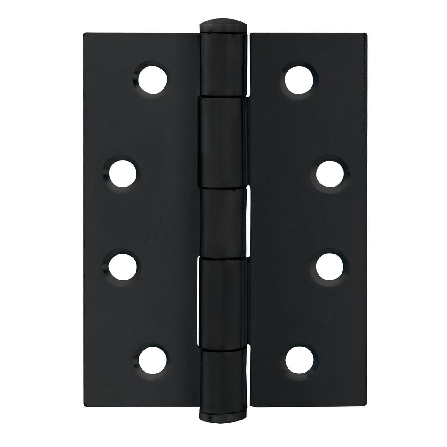 Butt Hinge Fixed 100mm x 75mm x 2.5mm Matte Black