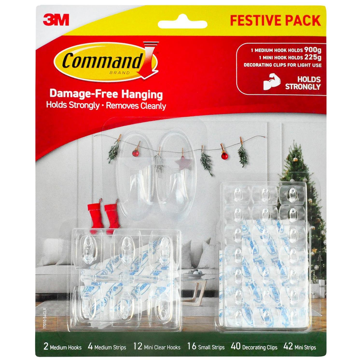 Festive Value Hook Pack Clear Pack of 54