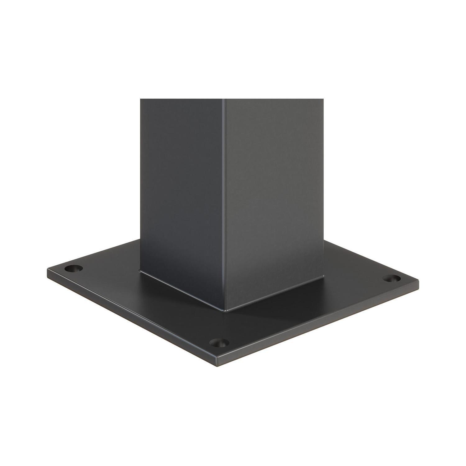 Aluminium Flanged Post 100x100x1900mm Black