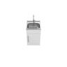 Single Cupboard Laundry Tub with Internal Shelf & Floor 555mm White