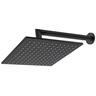 North Wall Mounted Shower Drencher (Square) Matte Black