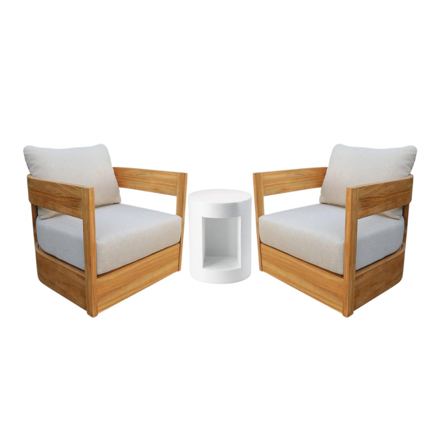 Outdoor 3 Piece Lounge Setting