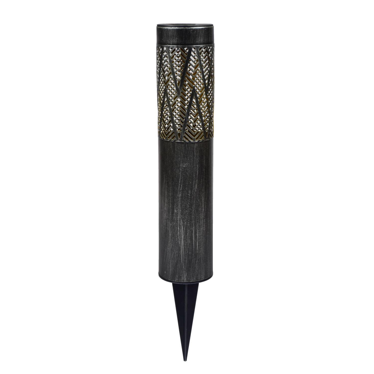 Solar Decorative Bollard Light 8.5 x 39 cm Warm White