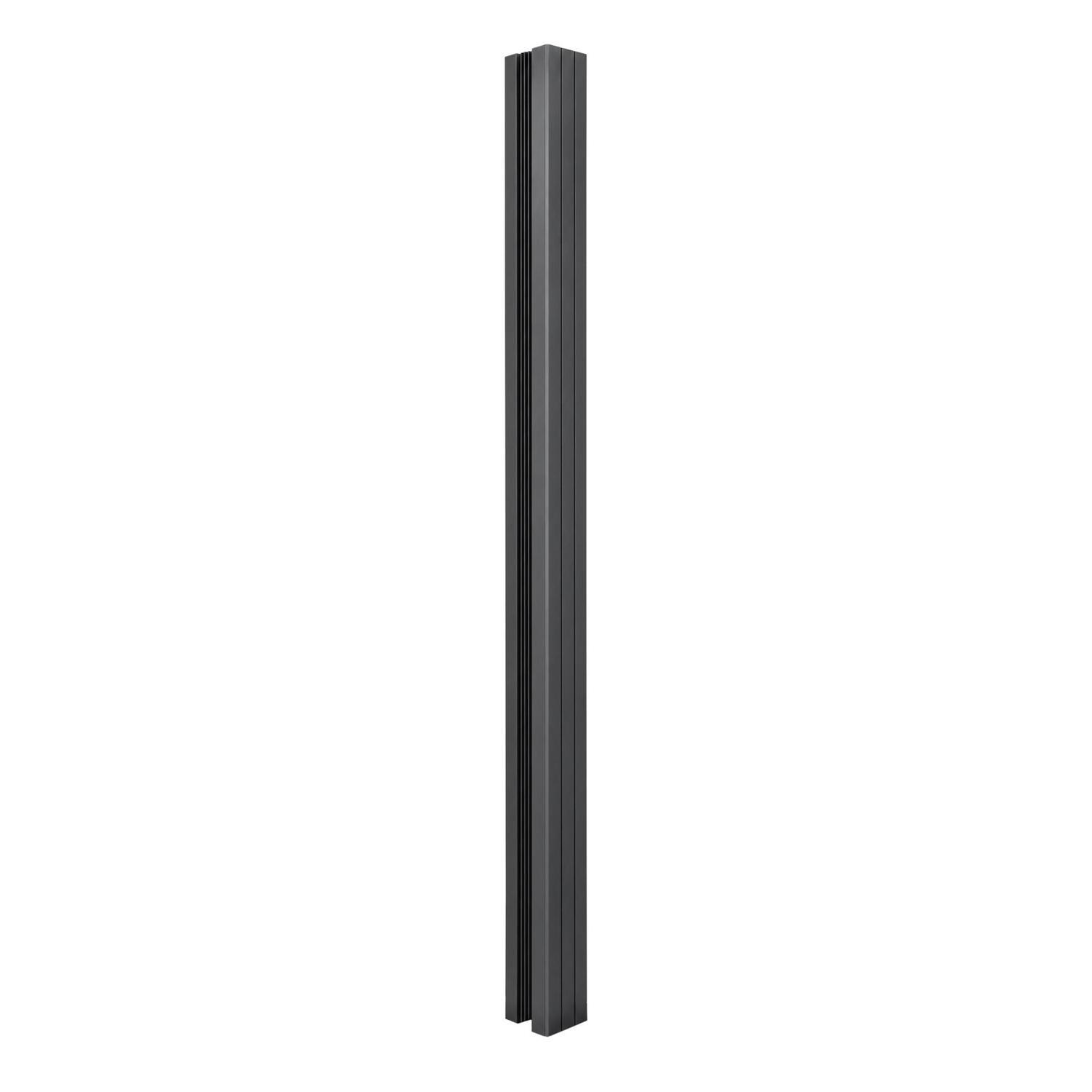 Valla Series Flanged Fence Post H:1900mm x W:70mm x D:70mm Grey