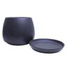 Indoor Addie Pot and Saucer 9cm Black