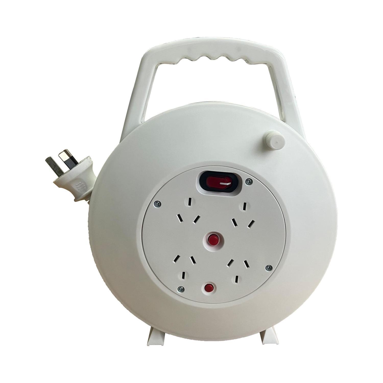 Cable Reel with 4 Outlets 7m White