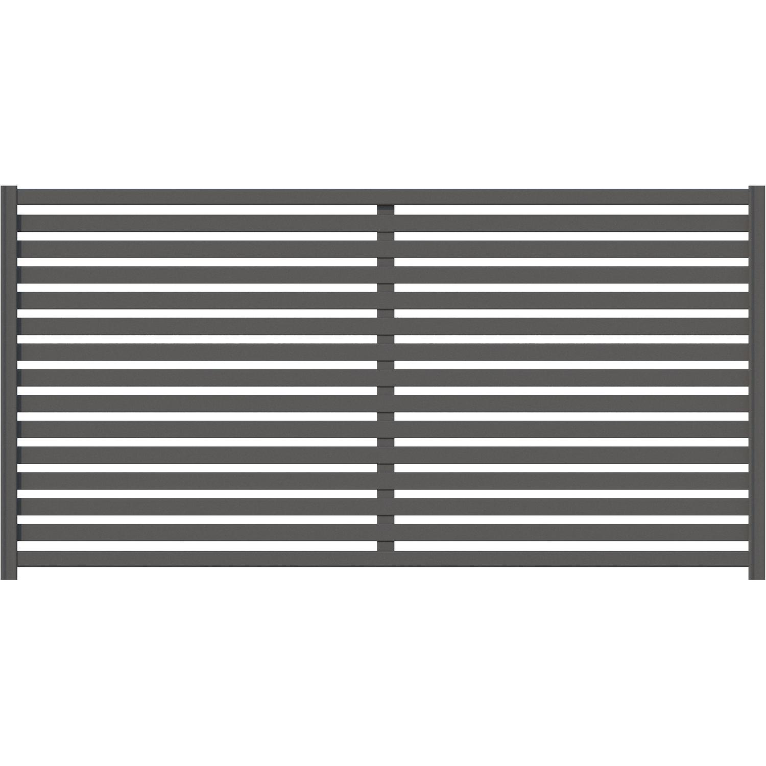 SlatWall Steel Fence Panel H: 1200mm x W: 2380mm Slate Grey
