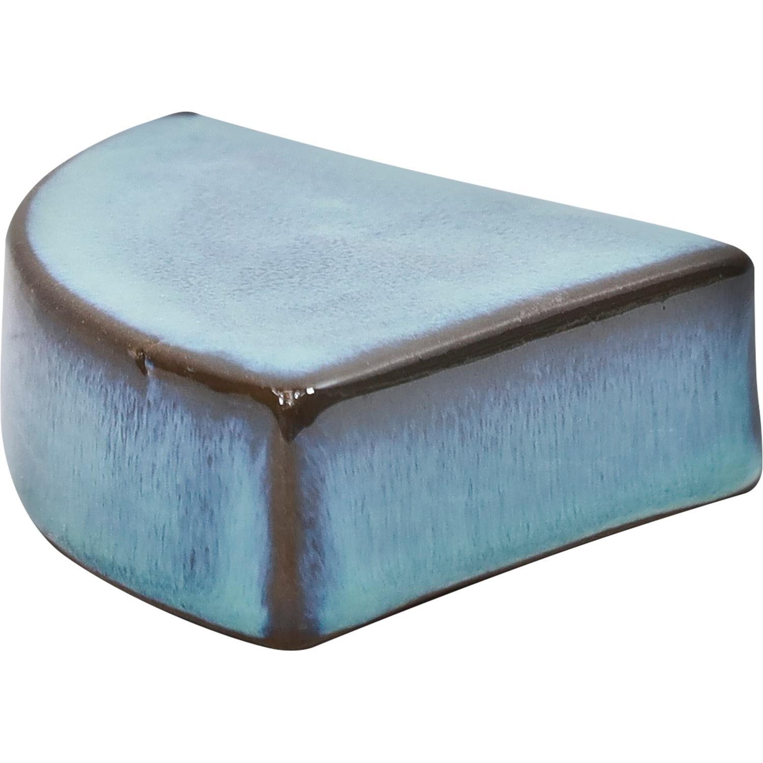 Glazed Round Pot Feet Firework Green