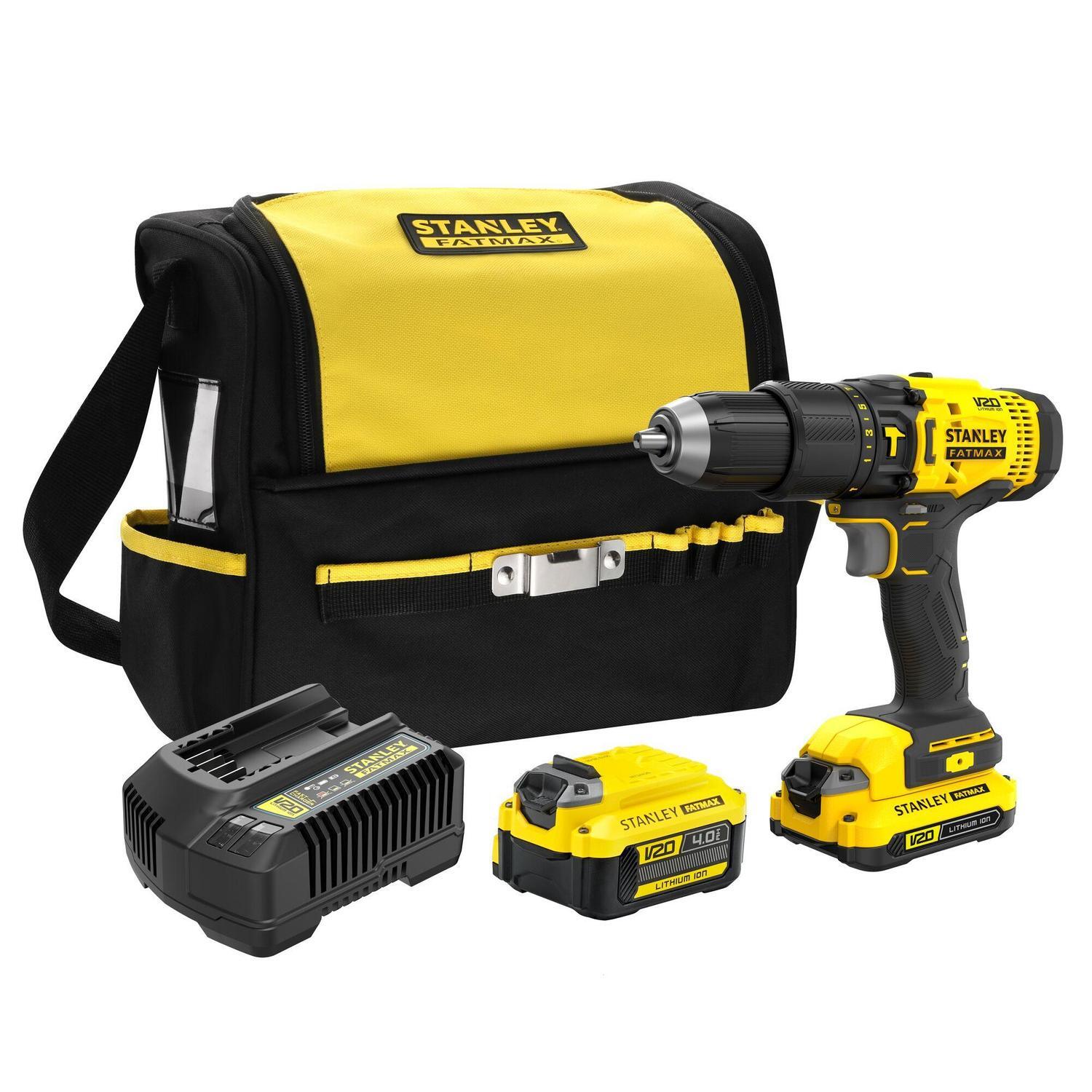 18V Cordless Hammer Drill Kit with 2.0Ah and 4.0Ah Battery