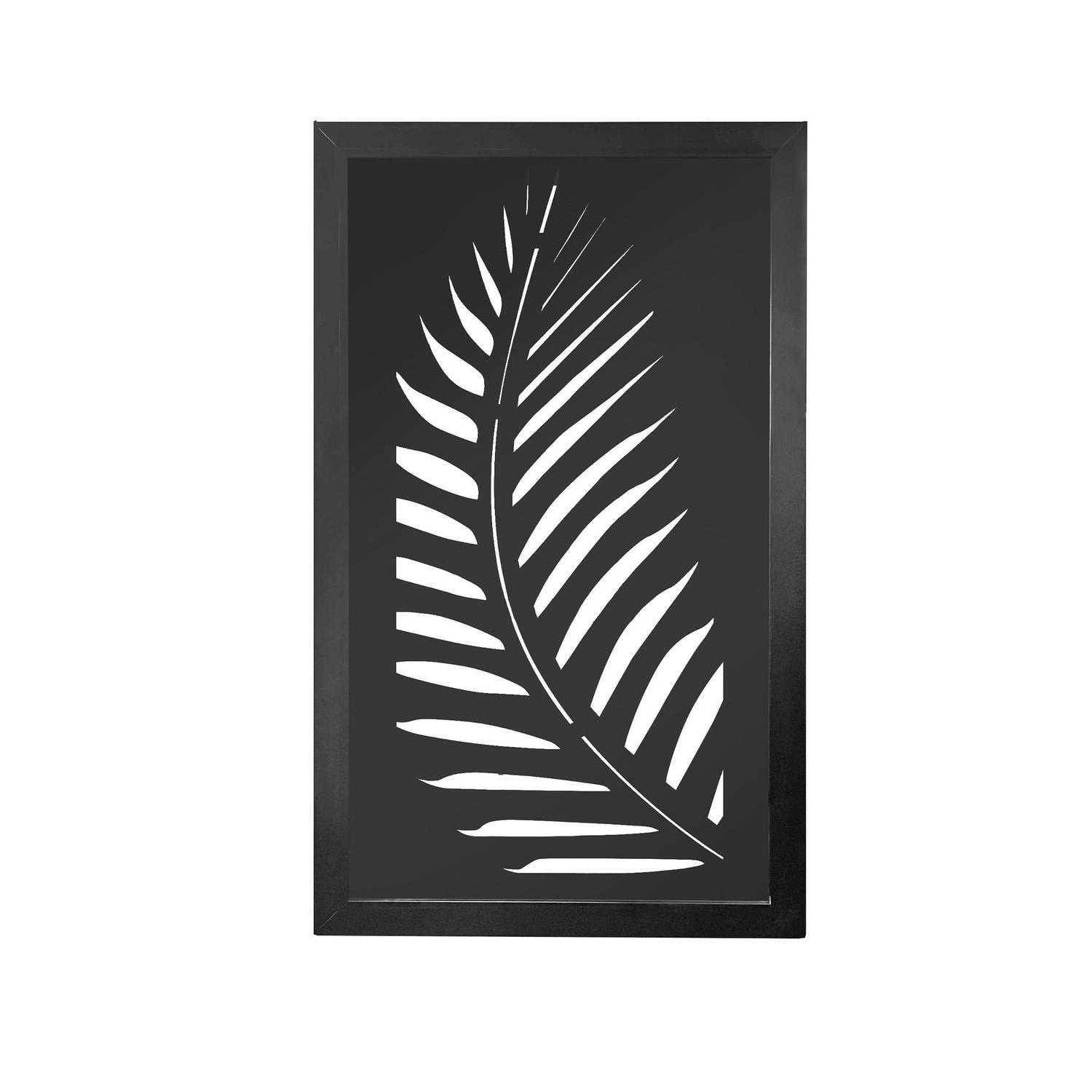 Privacy Screen Gate 1.7m x 0.9m Fern - Black