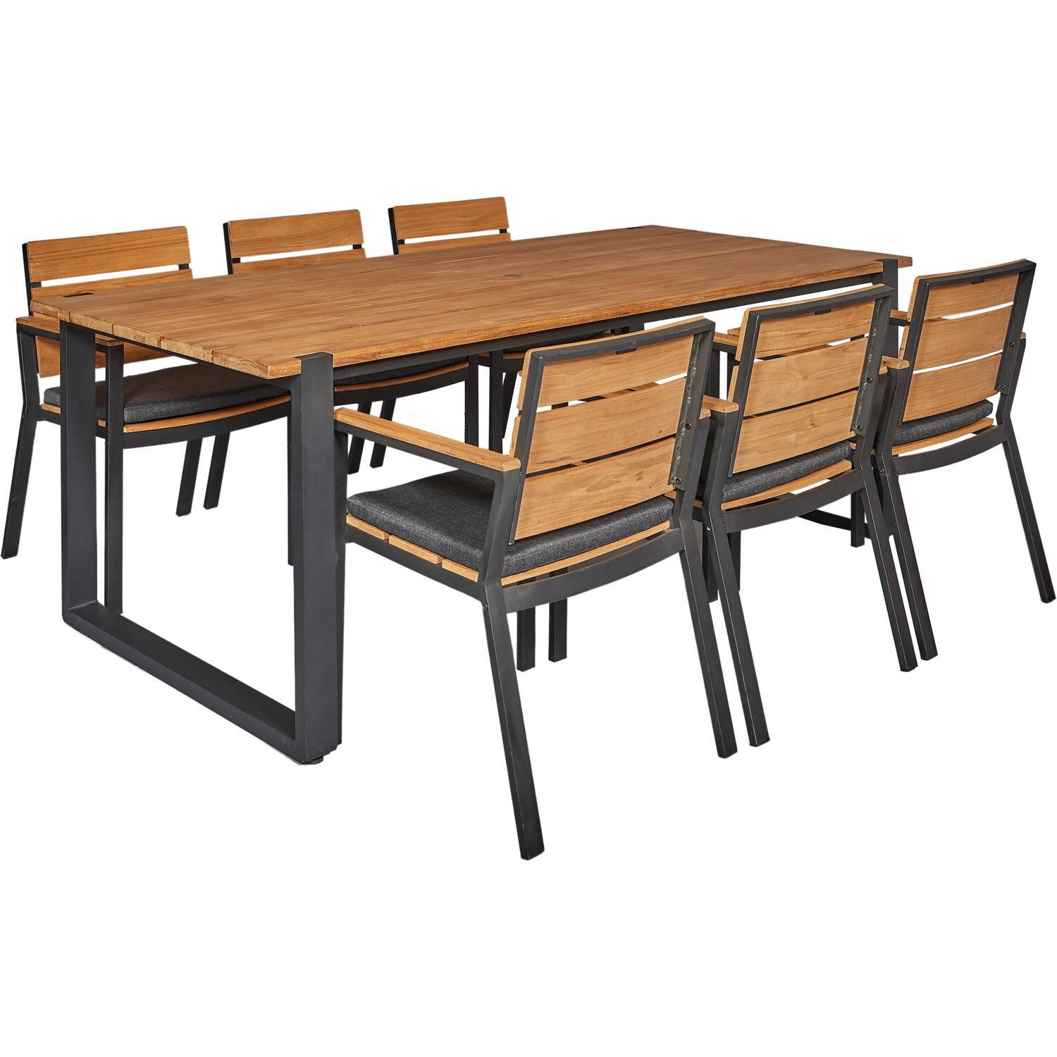 Outdoor Dining Setting 7 Piece Modern Dining Chair