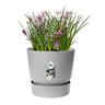 Plastic Round Pot with Saucer Grey 30cm