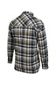 Closed Front Brushed Cotton Shirt M Balck Olive