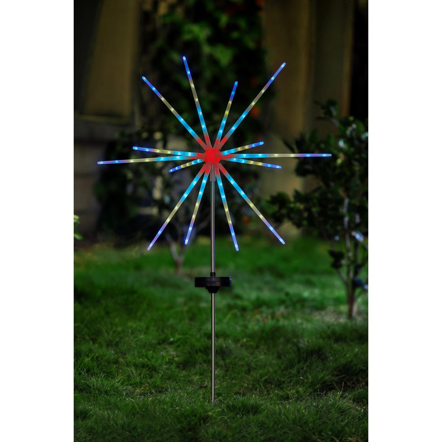 Firework Light 82cm H / Solar Panel Multi Colour