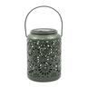 Solar Celeste Iron Lantern Green 12 x 17.5cm Warm White