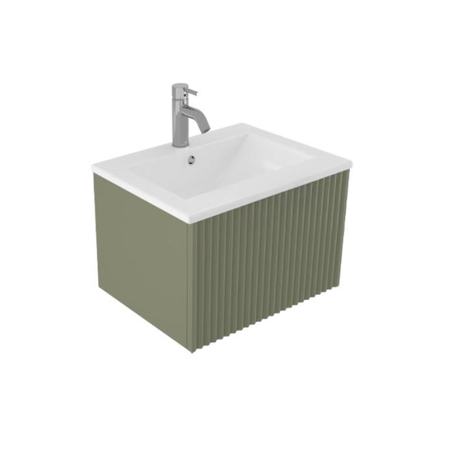 Wave Wall Hung Vanity 600mm Muschio