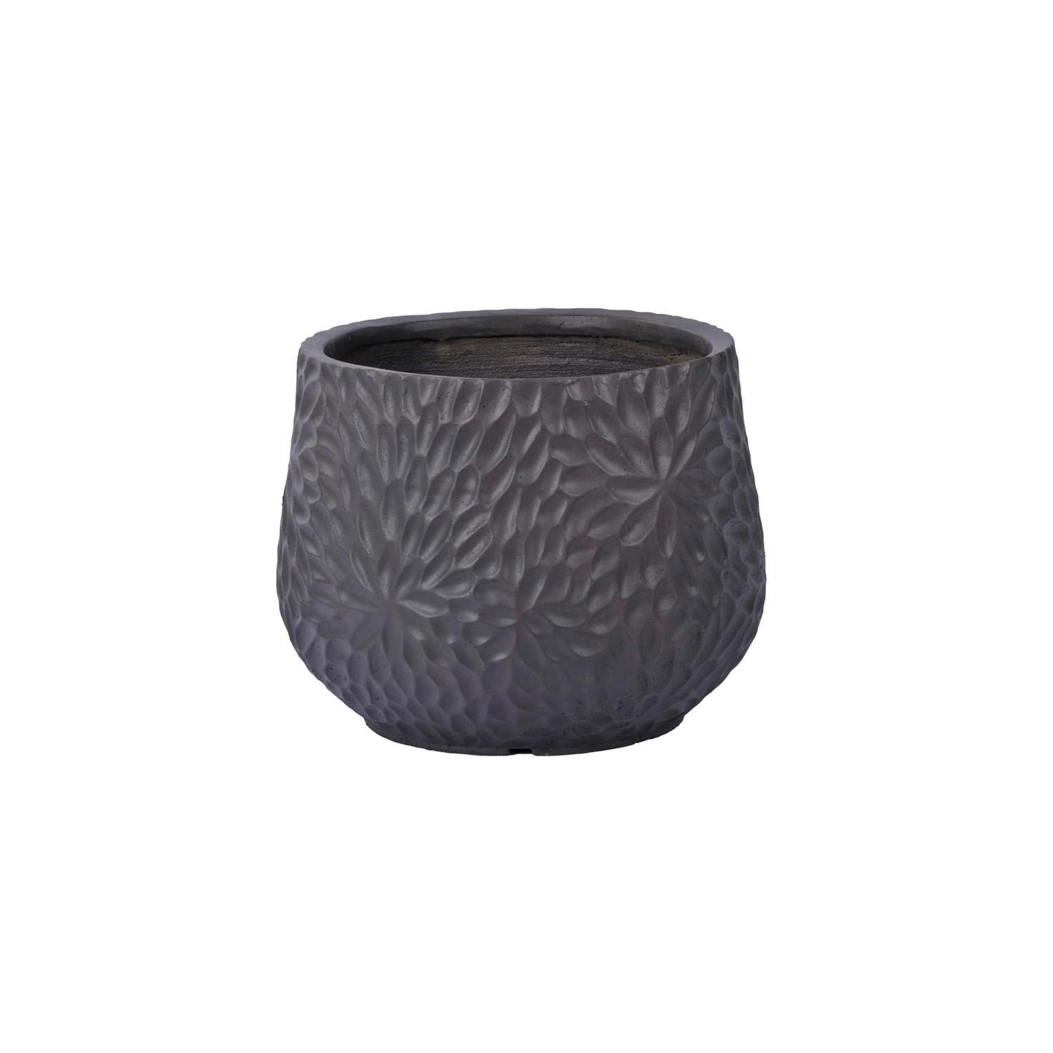 Nubia Lightweight GRC Low Pot Small Kombu D32 x H25cm Gunmetal