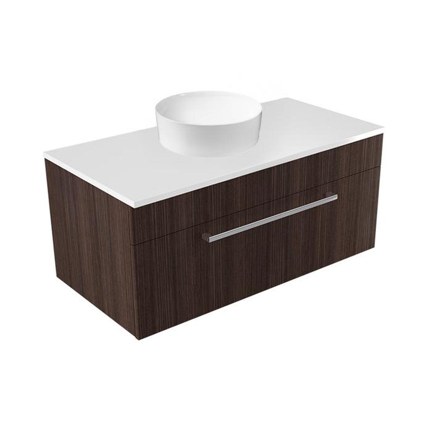 Calais Wall Vanity 900mm Charred Oak