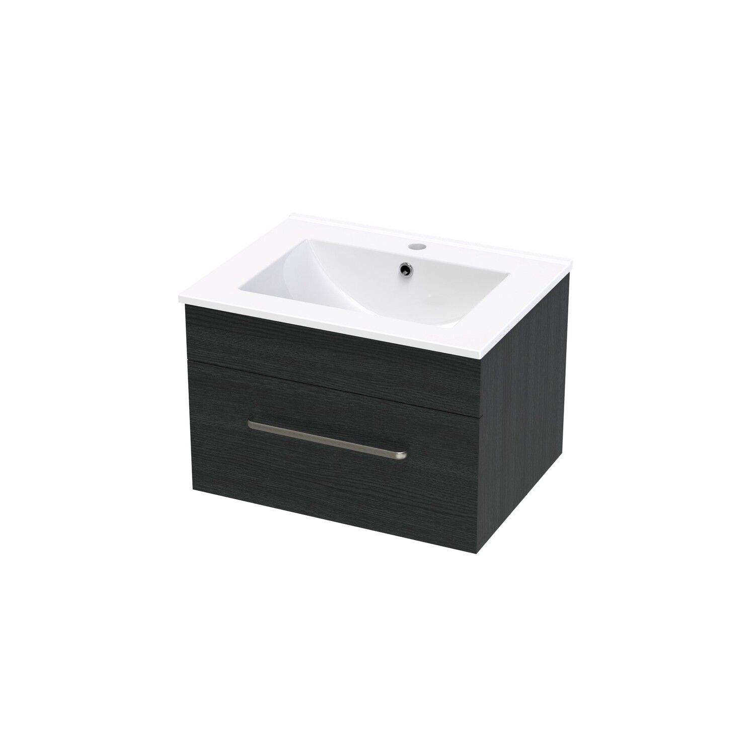 Pacific 600 Single Drawer Charred Oak