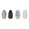 Black Circles Ceramic Vase