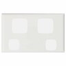 Excel Excel Double Power Point Cover Plate Vertical H: 73mm, L:117mm White