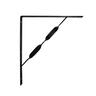 Twisted Stayed Bracket 400x350x25x4mm Black