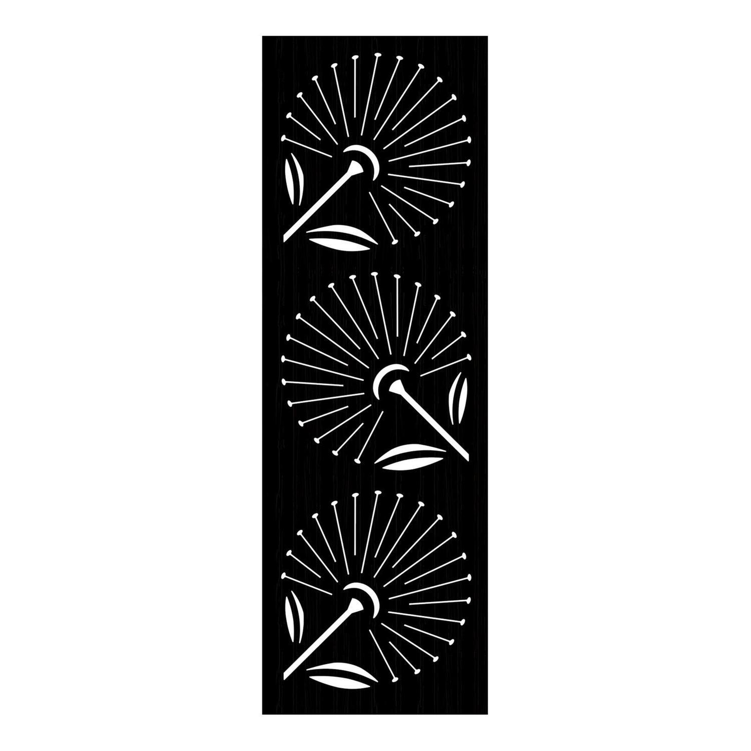 Privacy Screen Pohutukawa Black WPC 1.8mx0.6m