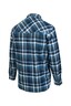 Closed Front Brushed Cotton Shirt M Blue/Navy