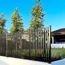 Aluminium Batten Fence Panel W:2400mm, H:1000mm, D:65mm Black