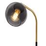 Owl Glass Shade Floow Lamp 145cm Smoke