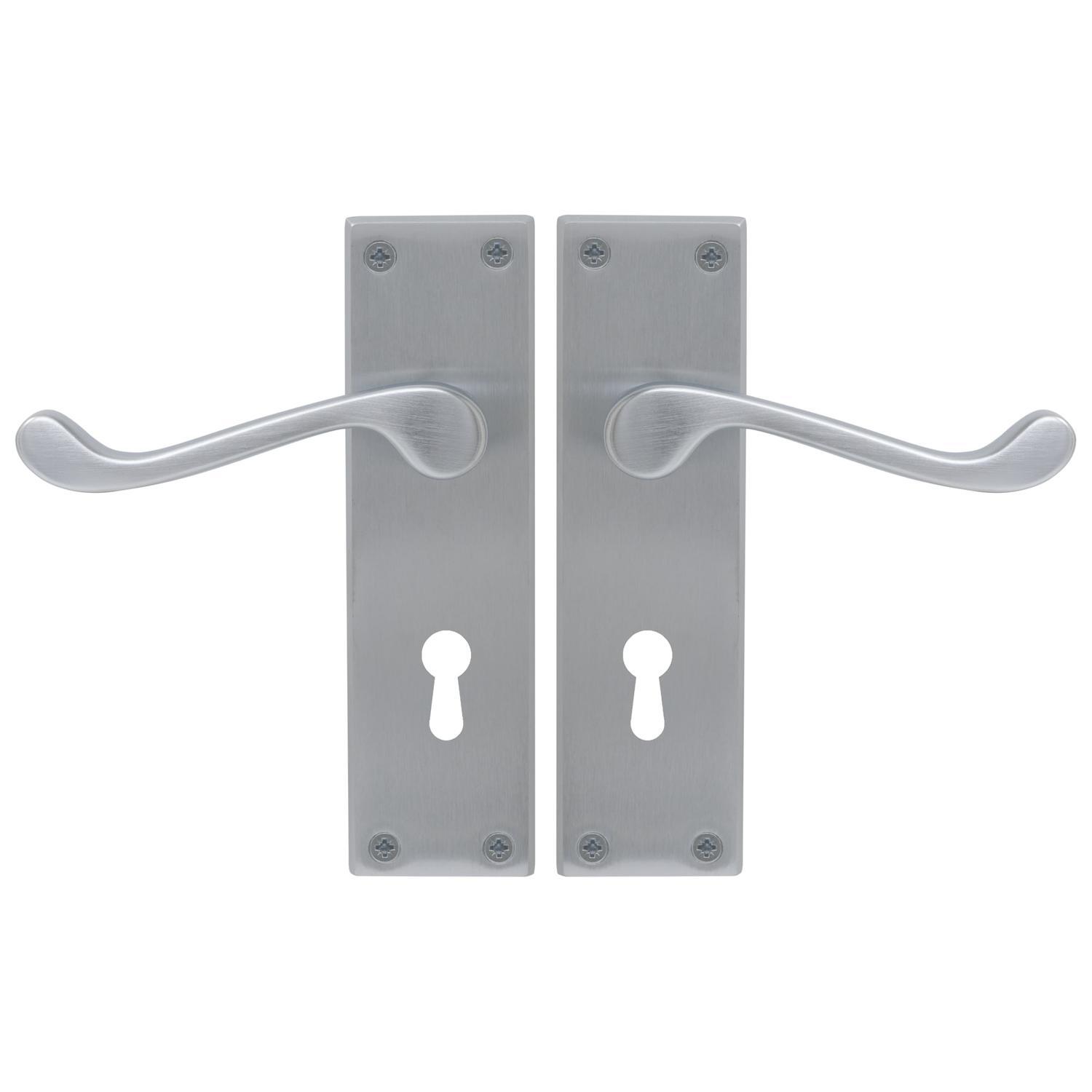 York Square Longplate Standard Keyhole Satin Chrome