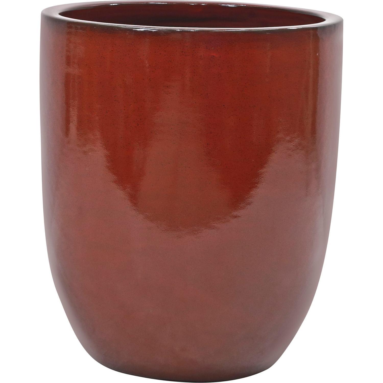 Glazed Corsica Ceramic Pot X Large Firework Red