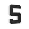StreetGlo Solar Illuminated Number - Five