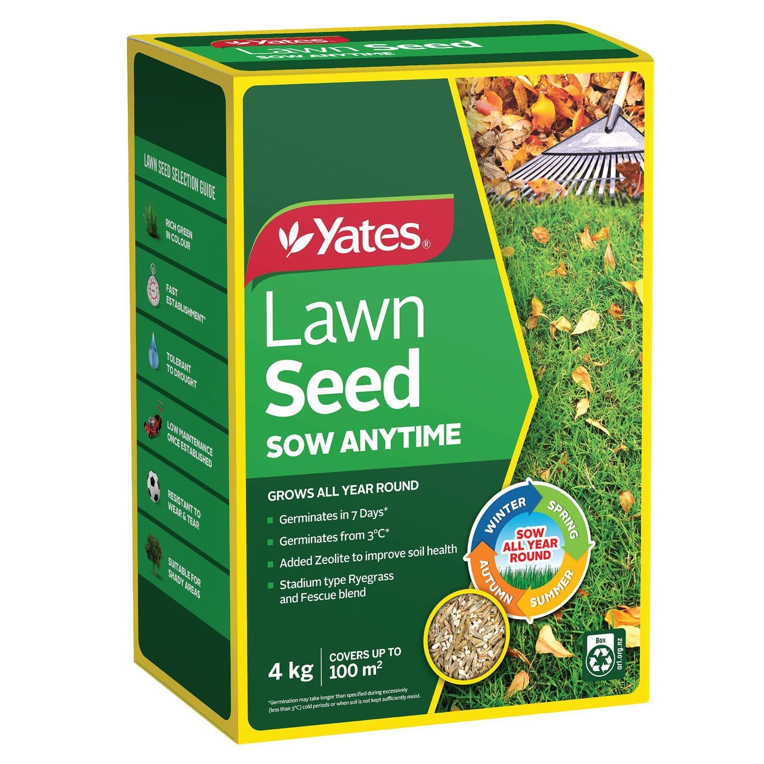 Yates Lawn Seed Sow Anytime 4kg