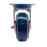 Rubber Swivel Castor 100mm Blue