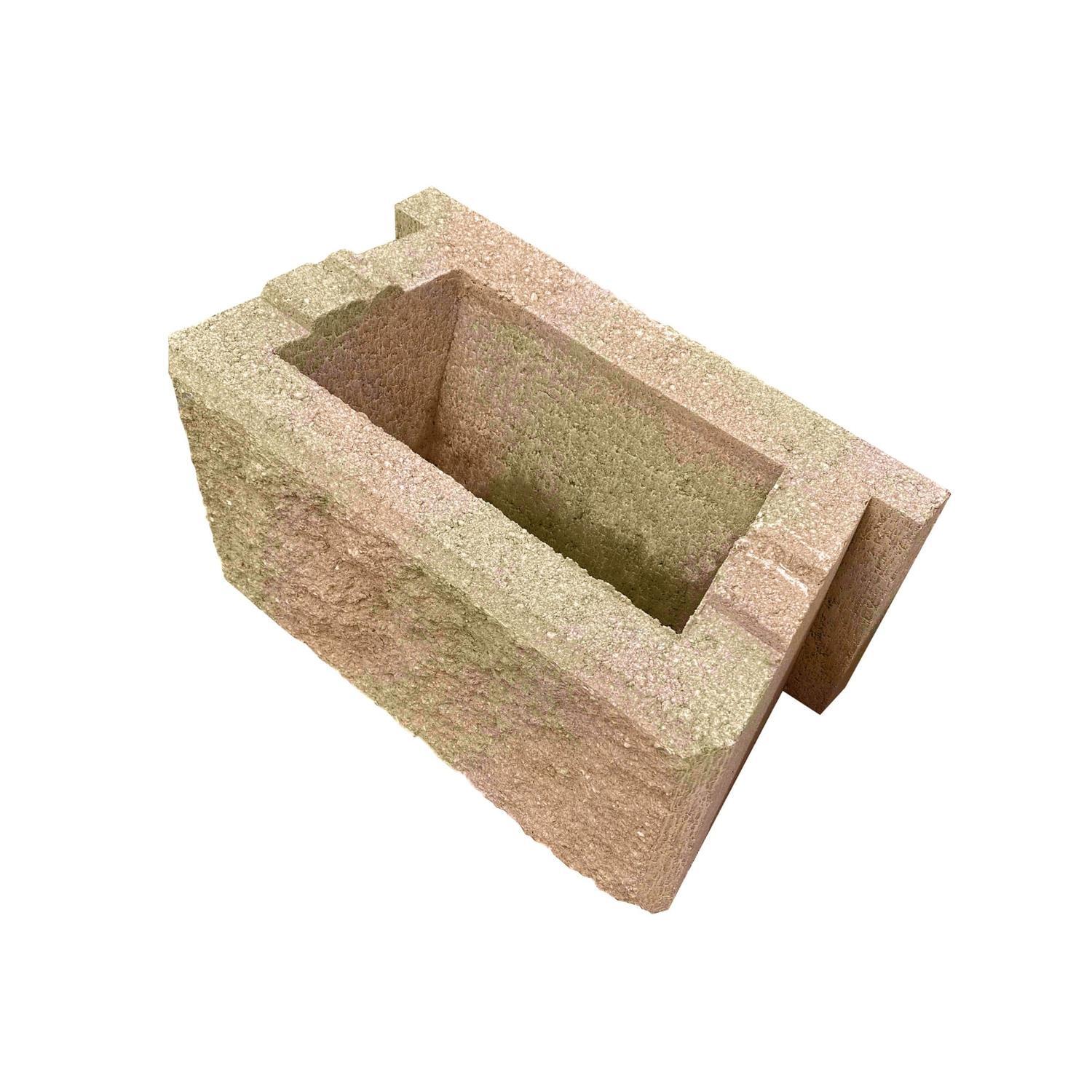 Retaining Wall Block H: 200mm, L: 390mm, D: 225mm Autumn Leaves