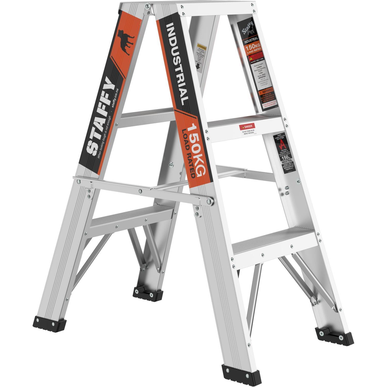 Double Sided Ladder 3 Step Aluminum