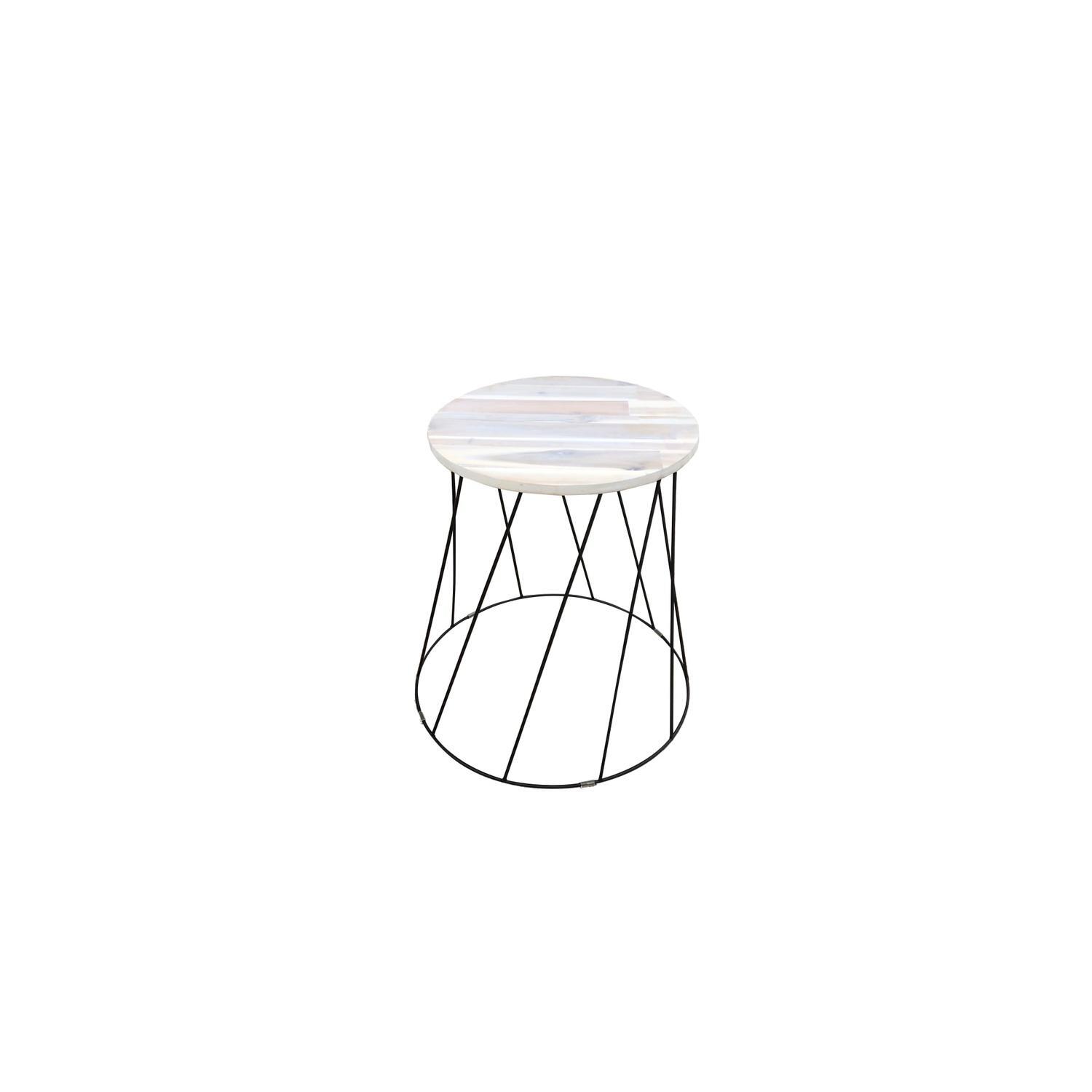 Round Acacia Plant Stand