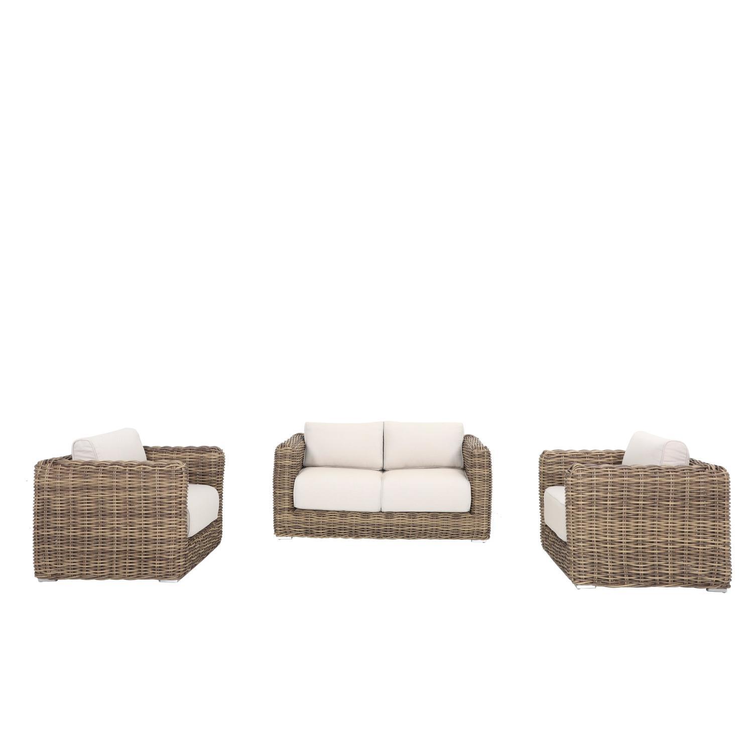Outdoor 3 Piece Lounge Setting