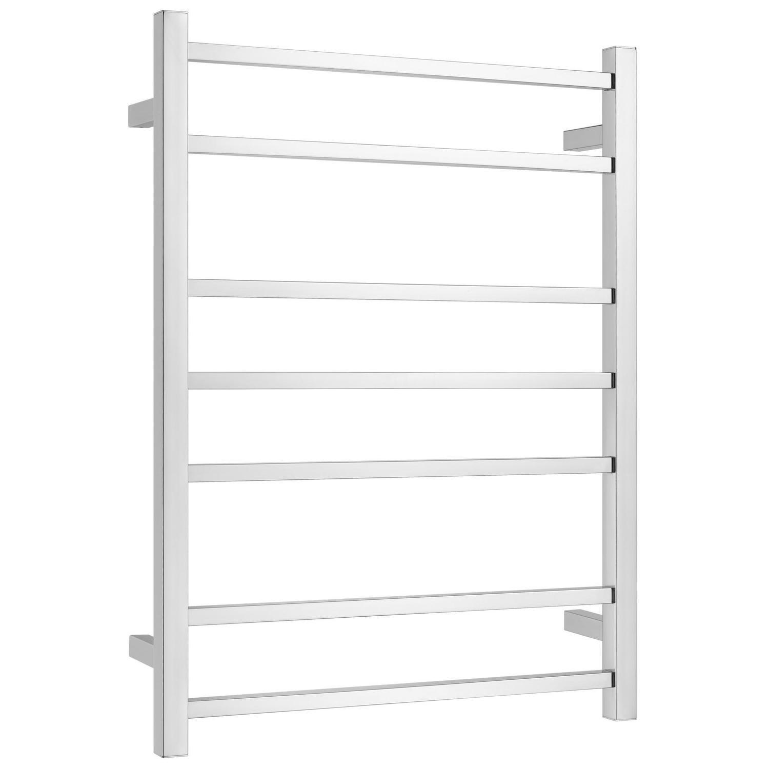 7 Bar Square Heated Towel Rail  Polish